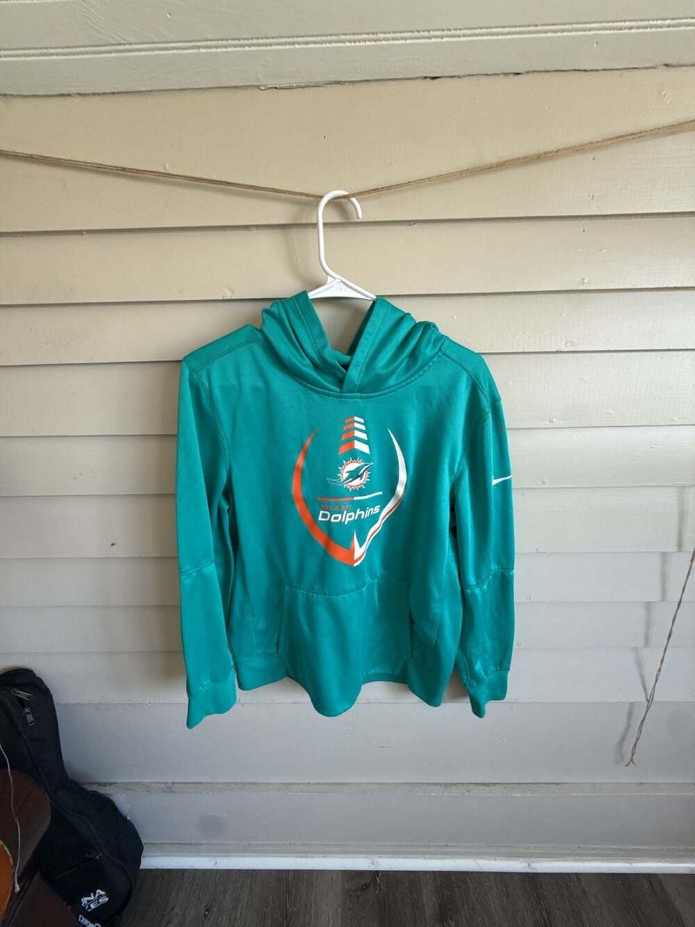 Nike Miami Dolphins Youth NFL Dri-FIT Pullover Hoodie Aqua Size XL